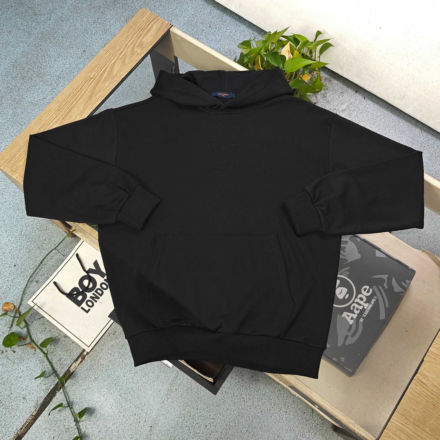 Louis Vuitton Embroidered Patch Logo Hoodie – 2025FW