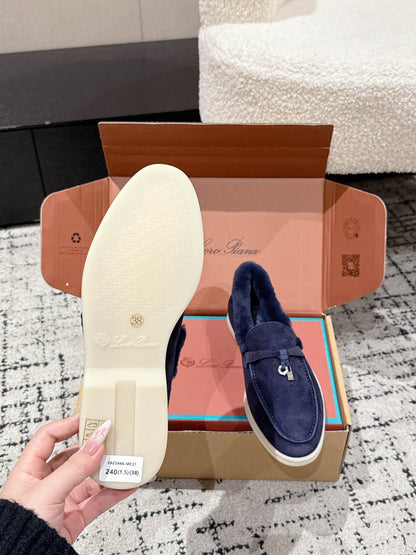 Loro Piana Classic Fur-Lined Loafers