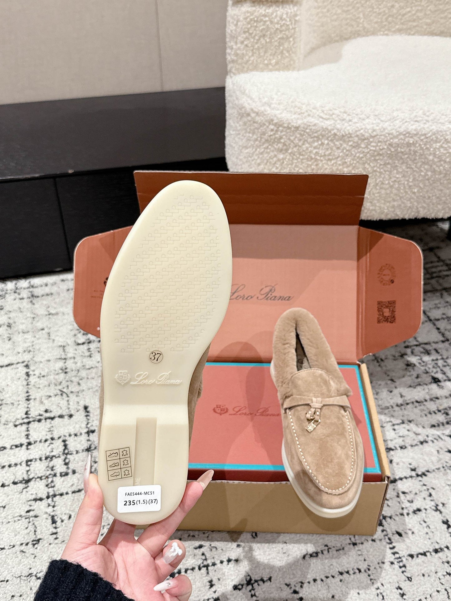 Loro Piana Classic Fur-Lined Loafers