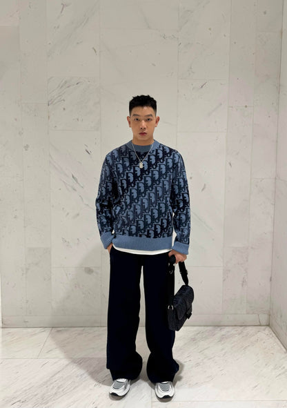 Dior Oblique Jacquard Wool Crewneck Sweater – 2026SS