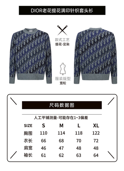 Dior Oblique Jacquard Wool Crewneck Sweater – 2026SS