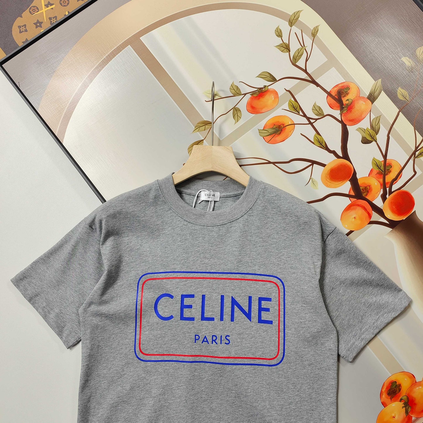 Celine Logo Print Cotton T-Shirt – Early Summer Collection – 2026SS