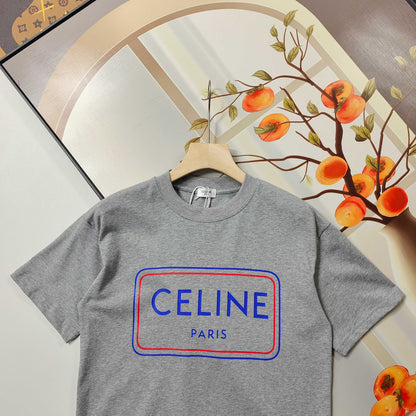 Celine Logo Print Cotton T-Shirt – Early Summer Collection – 2026SS