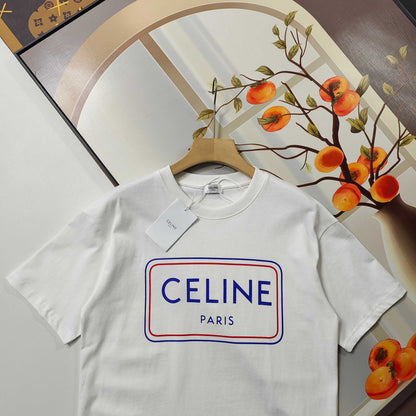 Celine Logo Print Cotton T-Shirt – Early Summer Collection – 2026SS
