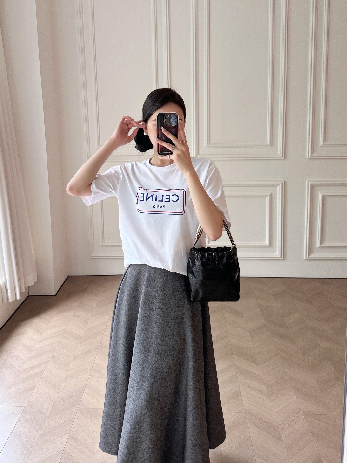 Celine Logo Print Cotton T-Shirt – Early Summer Collection – 2026SS