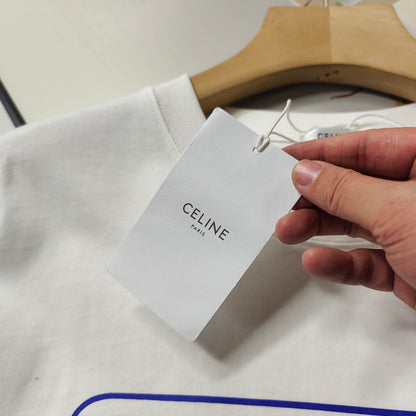 Celine Logo Print Cotton T-Shirt – Early Summer Collection – 2026SS