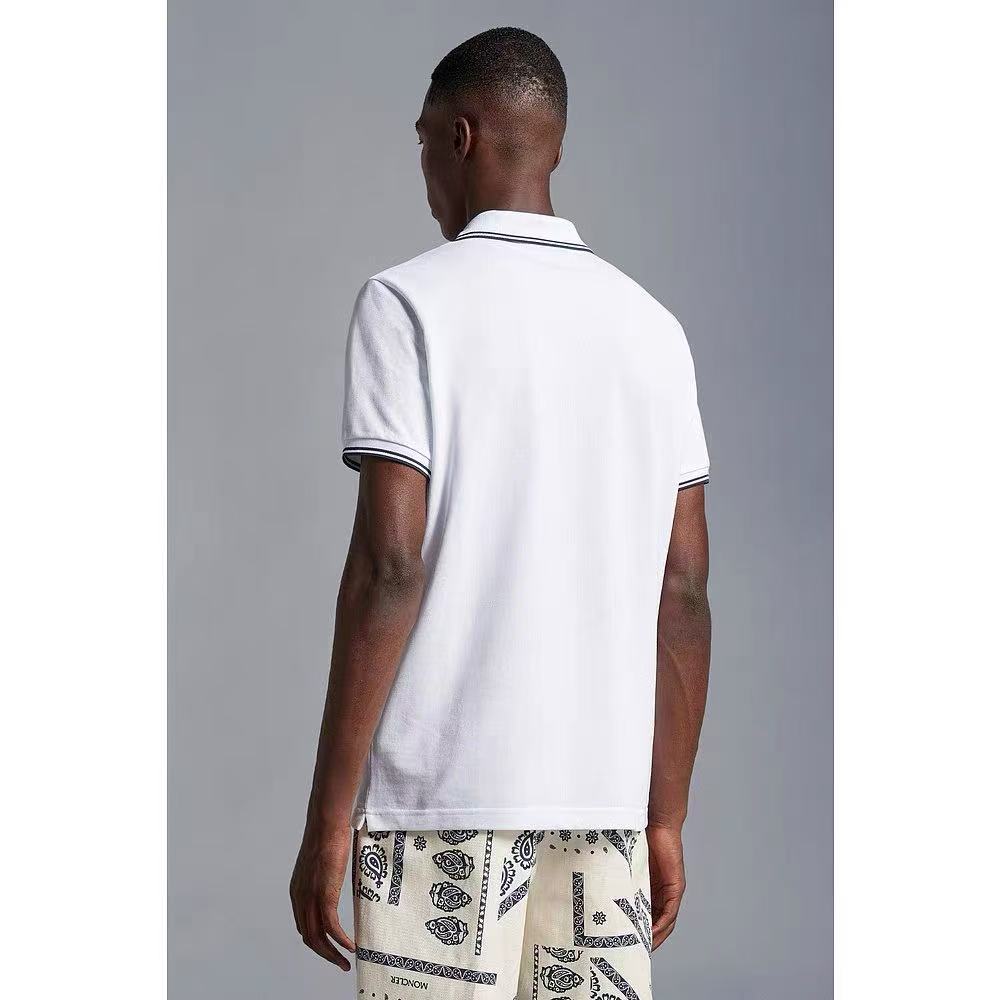 Moncler Classic Logo Cotton Piqué Polo Shirt