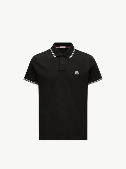 Moncler Classic Logo Cotton Piqué Polo Shirt