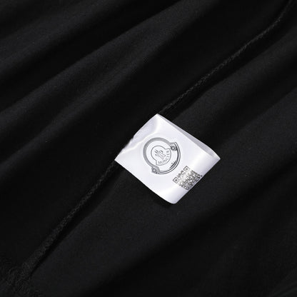 Moncler Woven Embroidered Logo Cotton T-Shirt