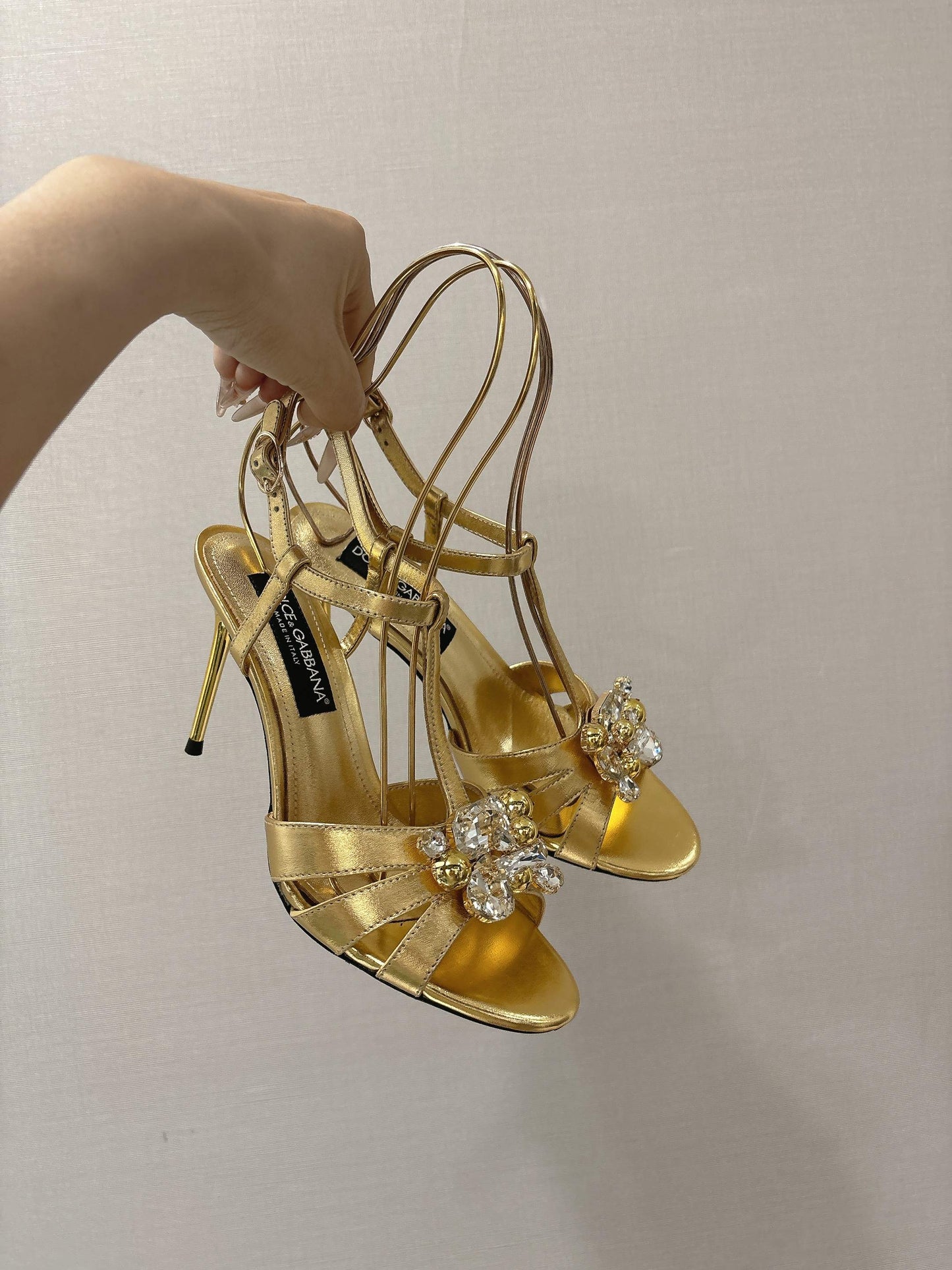 Dolce & Gabbana Rhinestone Heeled Sandals