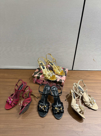 Dolce & Gabbana Rhinestone Heeled Sandals