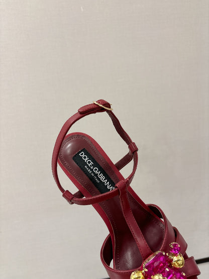 Dolce & Gabbana Rhinestone Heeled Sandals