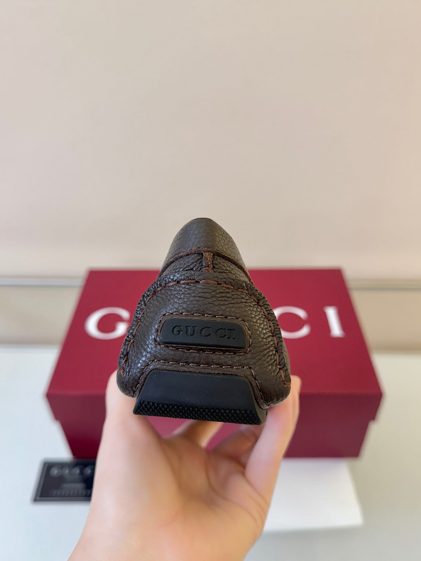 Gucci Men's Pebbled Leather and Suede Driving Shoes