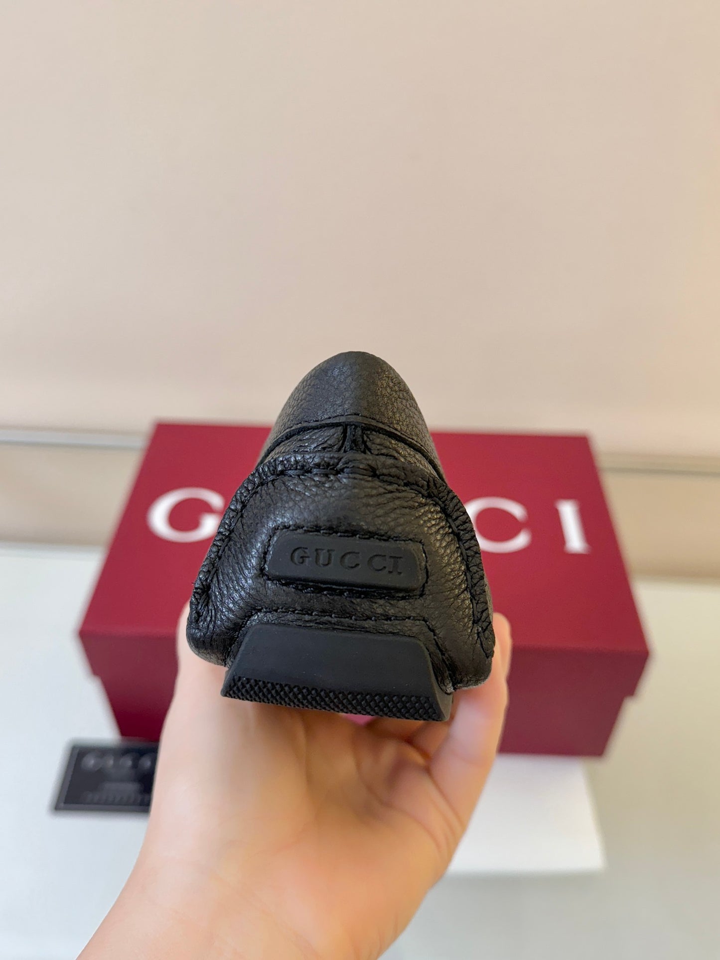 Gucci Men's Pebbled Leather and Suede Driving Shoes