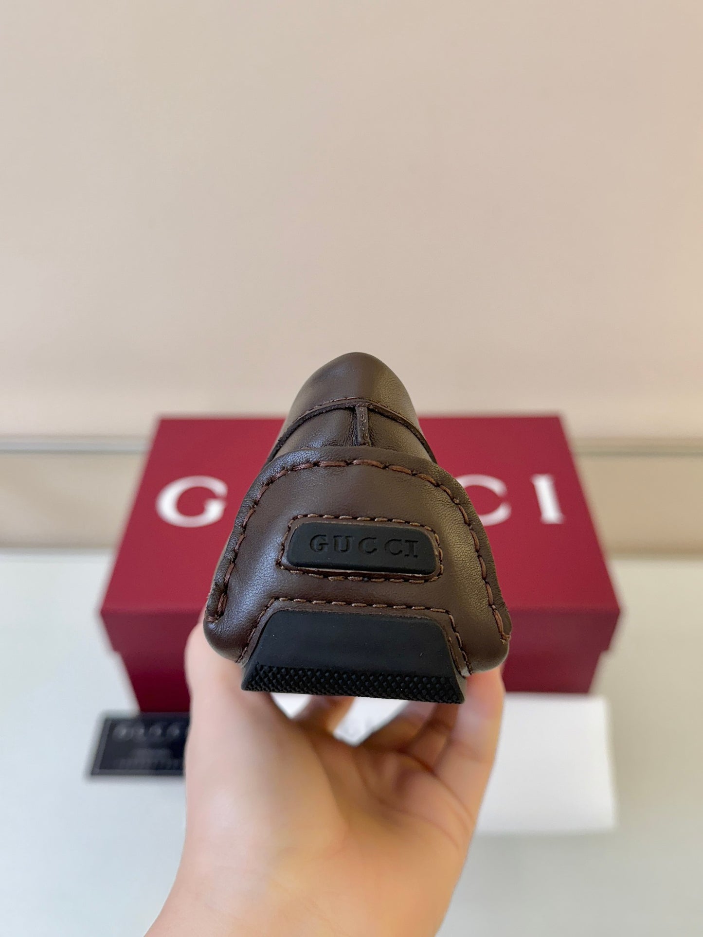 Gucci Men's Pebbled Leather and Suede Driving Shoes