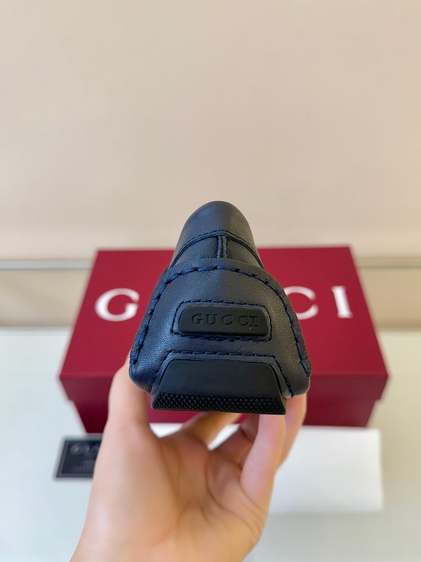 Gucci Men's Pebbled Leather and Suede Driving Shoes