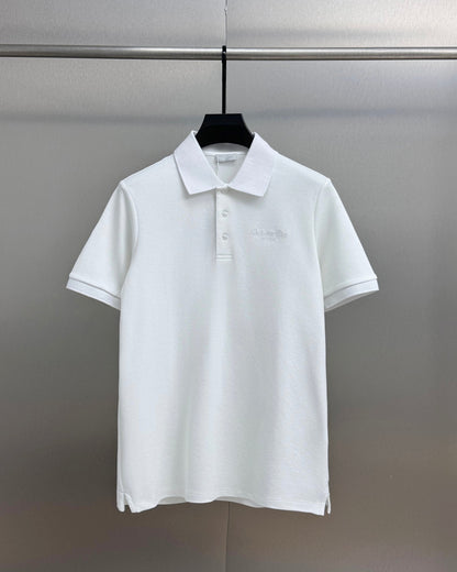 Dior Embroidered Letter Polo Shirt