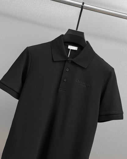 Dior Embroidered Letter Polo Shirt