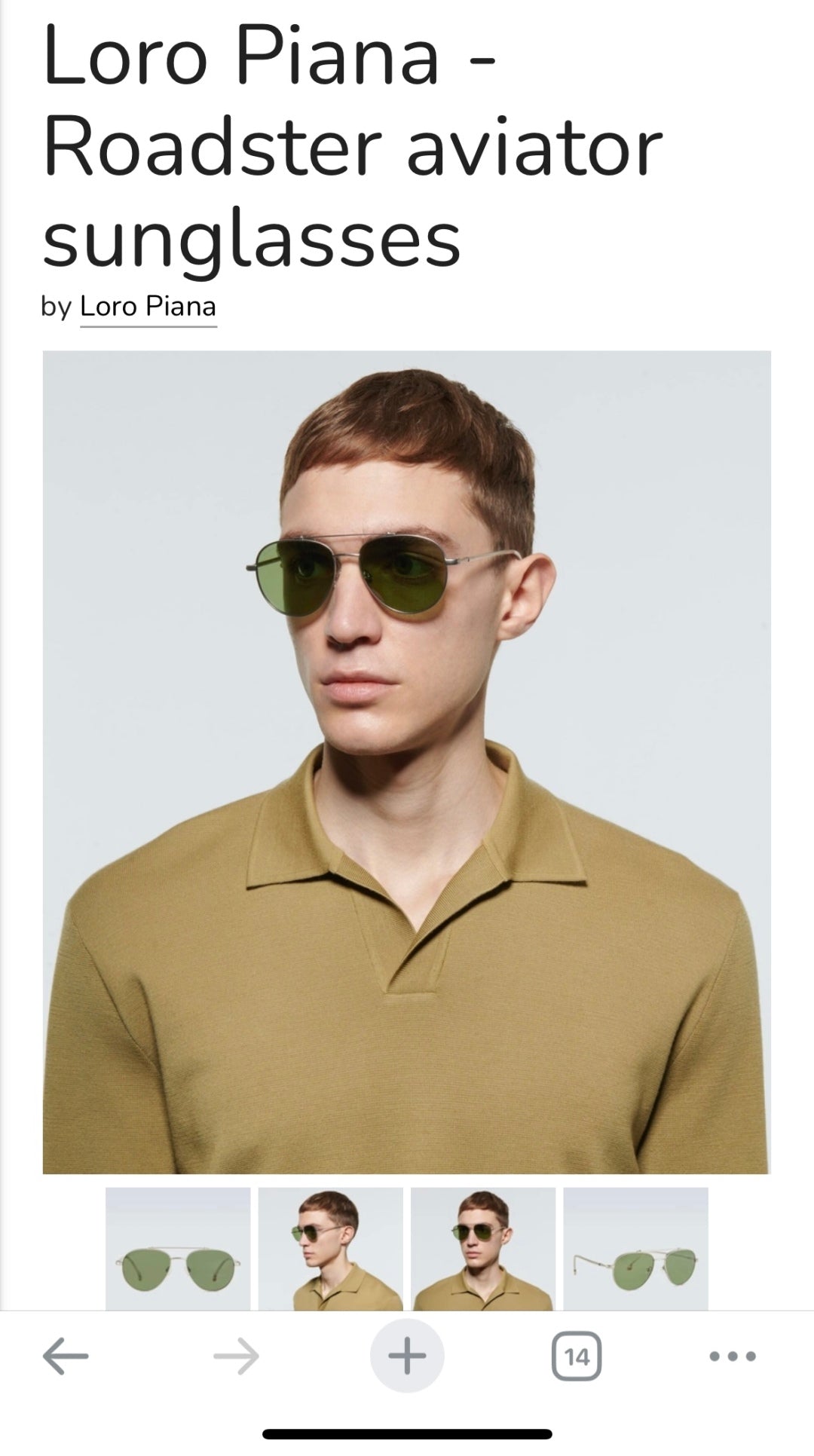 Loro Piana Aviator Sunglasses