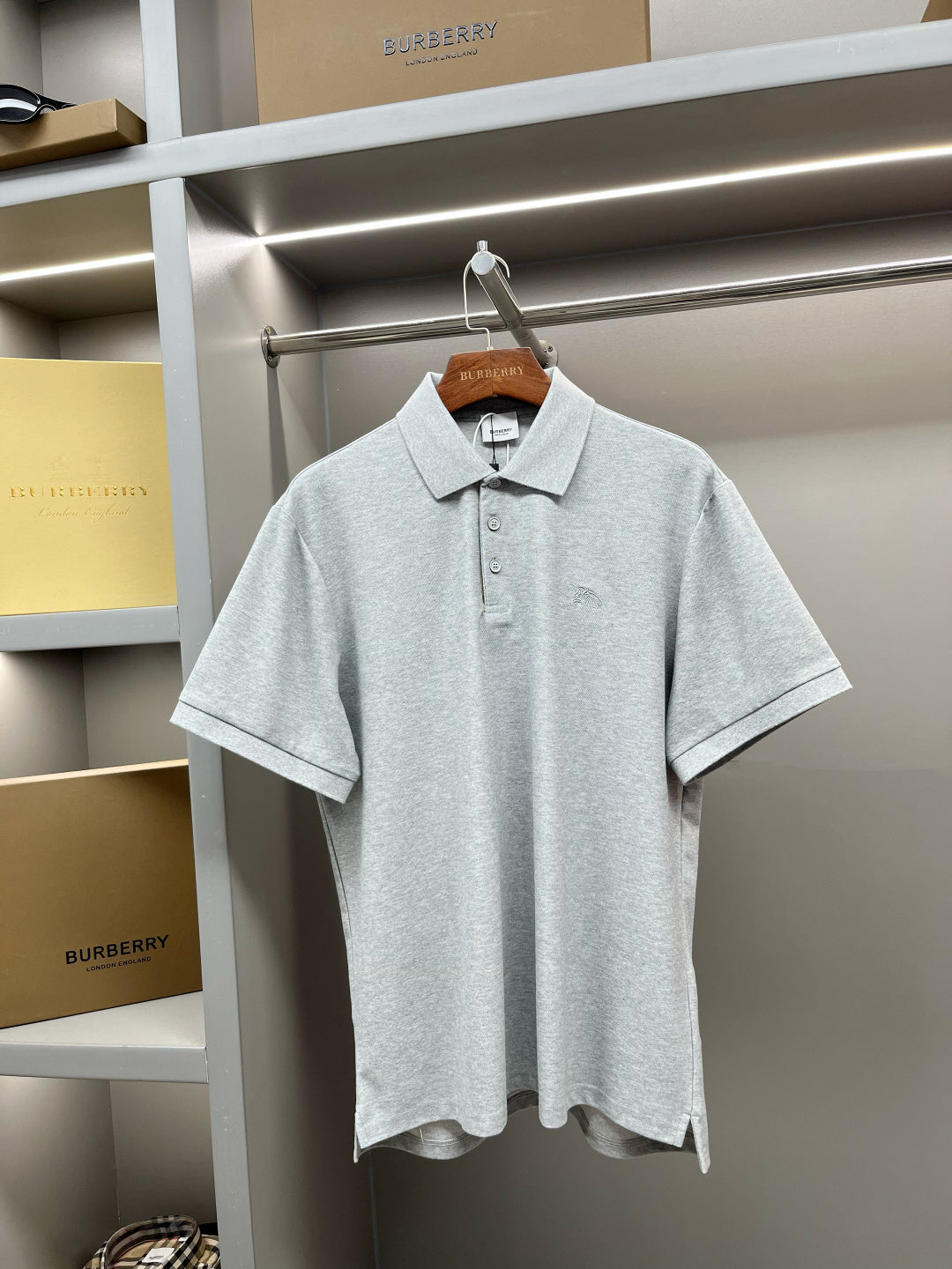 Burberry Warhorse Embroidered Piqué Cotton Polo Shirt