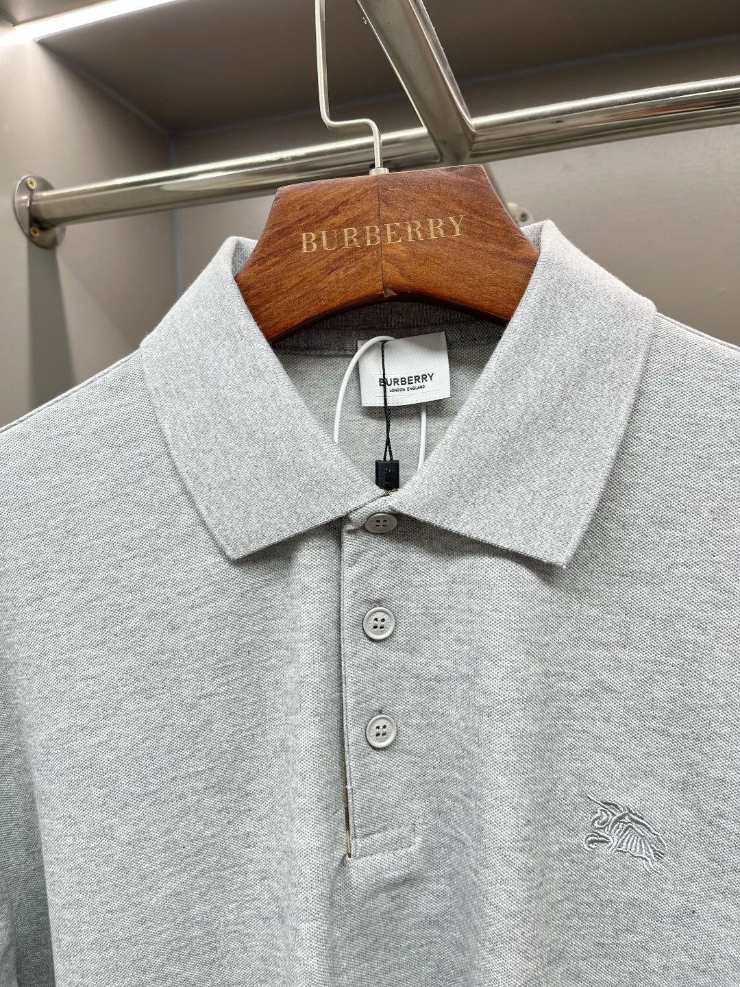 Burberry Warhorse Embroidered Piqué Cotton Polo Shirt