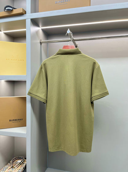 Burberry Knight Embroidered Piqué Cotton Polo Shirt – 2025 Spring/Summer Collection