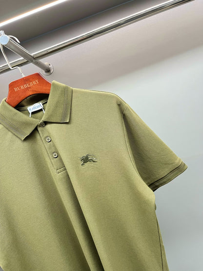Burberry Knight Embroidered Piqué Cotton Polo Shirt – 2025 Spring/Summer Collection