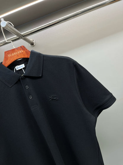 Burberry Knight Embroidered Piqué Cotton Polo Shirt – 2025 Spring/Summer Collection