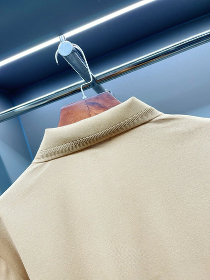 Burberry Knight Embroidered Piqué Cotton Polo Shirt – 2025 Spring/Summer Collection