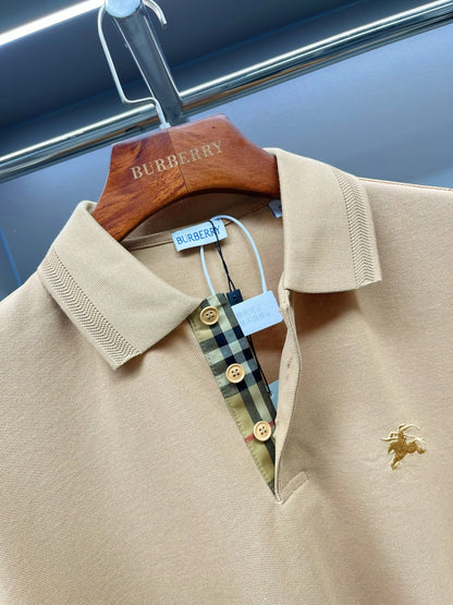 Burberry Knight Embroidered Piqué Cotton Polo Shirt – 2025 Spring/Summer Collection