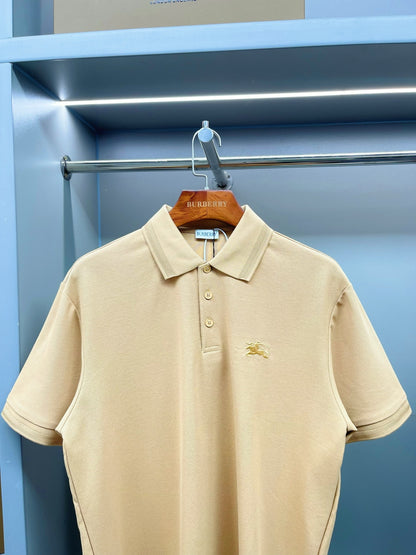 Burberry Knight Embroidered Piqué Cotton Polo Shirt – 2025 Spring/Summer Collection