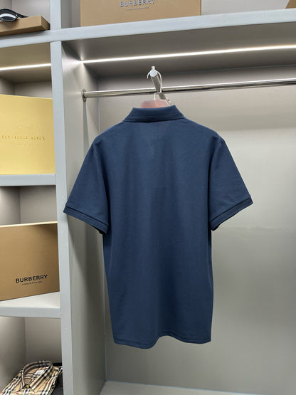 Burberry Knight Embroidered Piqué Cotton Polo Shirt – 2025 Spring/Summer Collection