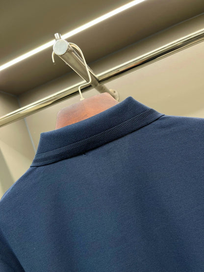 Burberry Knight Embroidered Piqué Cotton Polo Shirt – 2025 Spring/Summer Collection