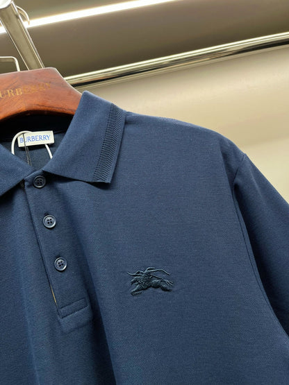Burberry Knight Embroidered Piqué Cotton Polo Shirt – 2025 Spring/Summer Collection