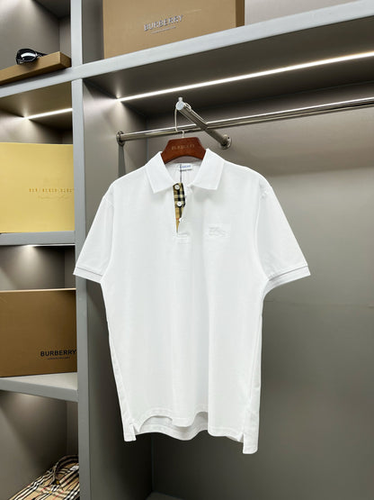 Burberry Knight Embroidered Piqué Cotton Polo Shirt – 2025 Spring/Summer Collection