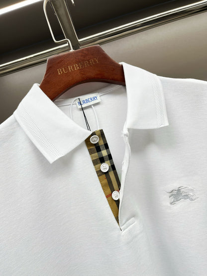 Burberry Knight Embroidered Piqué Cotton Polo Shirt – 2025 Spring/Summer Collection