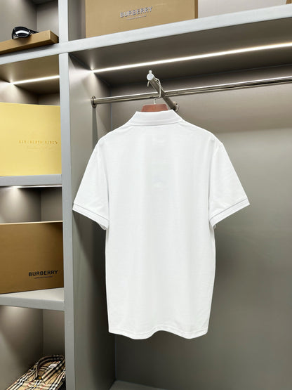 Burberry Knight Embroidered Piqué Cotton Polo Shirt – 2025 Spring/Summer Collection