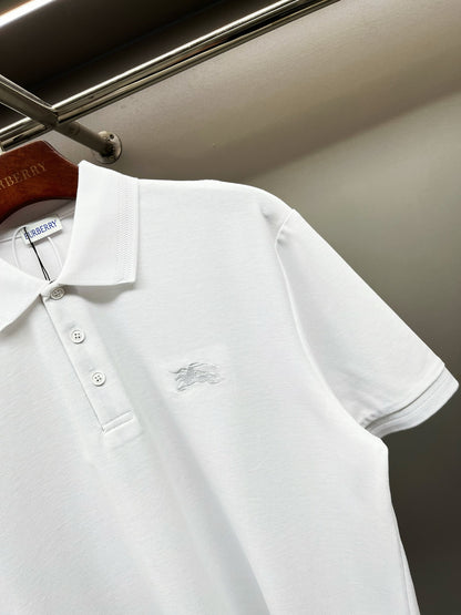 Burberry Knight Embroidered Piqué Cotton Polo Shirt – 2025 Spring/Summer Collection