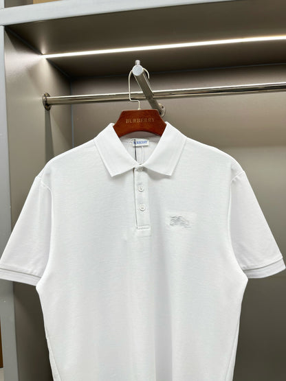 Burberry Knight Embroidered Piqué Cotton Polo Shirt – 2025 Spring/Summer Collection