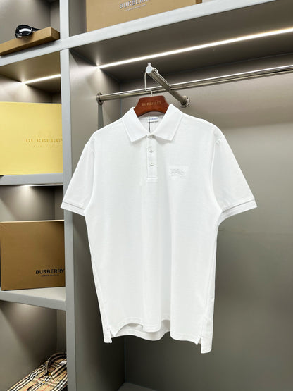 Burberry Knight Embroidered Piqué Cotton Polo Shirt – 2025 Spring/Summer Collection