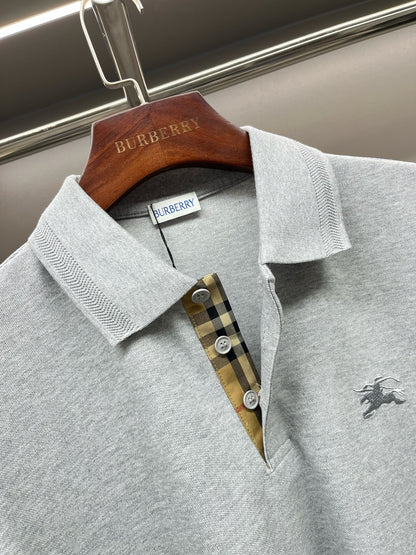Burberry Knight Embroidered Piqué Cotton Polo Shirt – 2025 Spring/Summer Collection