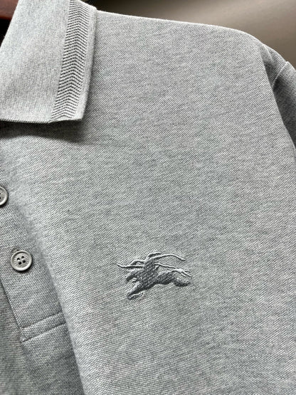 Burberry Knight Embroidered Piqué Cotton Polo Shirt – 2025 Spring/Summer Collection
