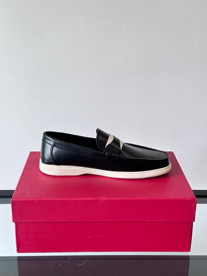 Ferragamo Men's Imported Calfskin Driving Shoes