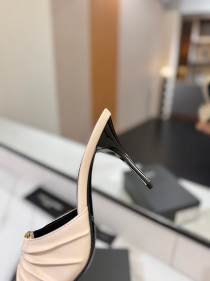 Saint Laurent Crystal Chain Heeled Sandals – 2025 Spring/Summer Collection