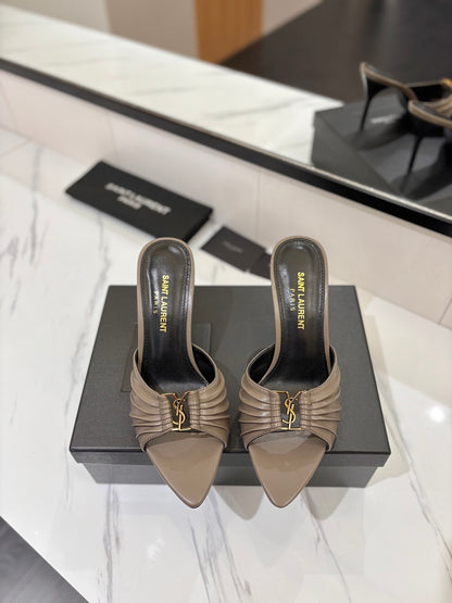 Saint Laurent Crystal Chain Heeled Sandals – 2025 Spring/Summer Collection