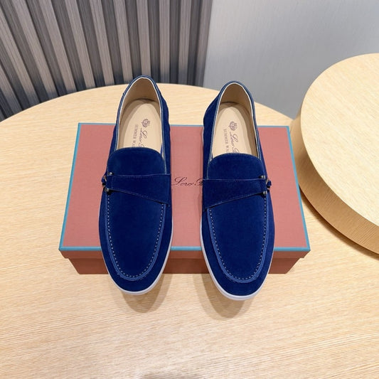 Loro Piana Suede Moccasin Shoes