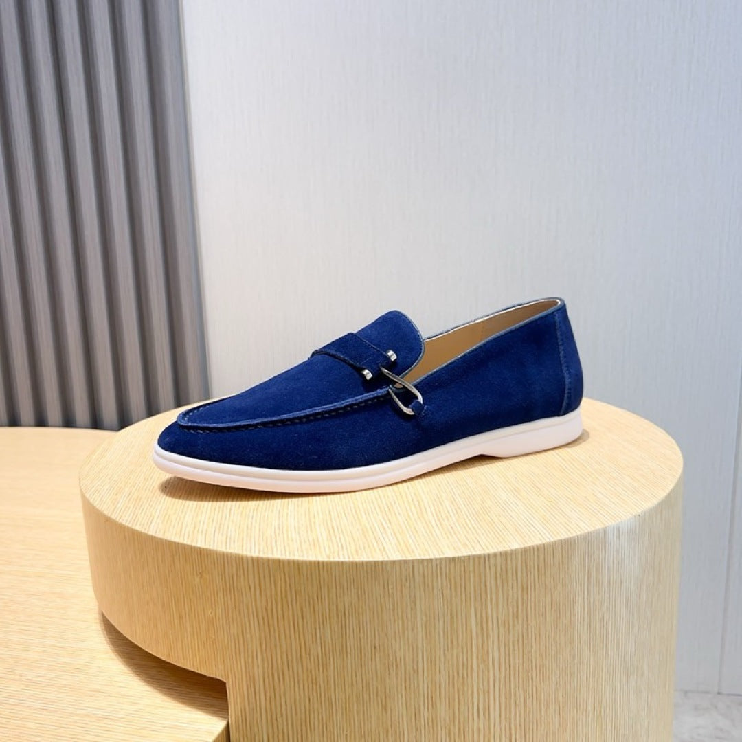 Loro Piana Suede Moccasin Shoes