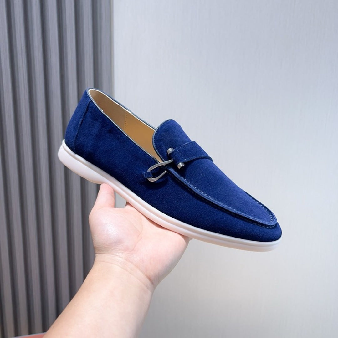 Loro Piana Suede Moccasin Shoes