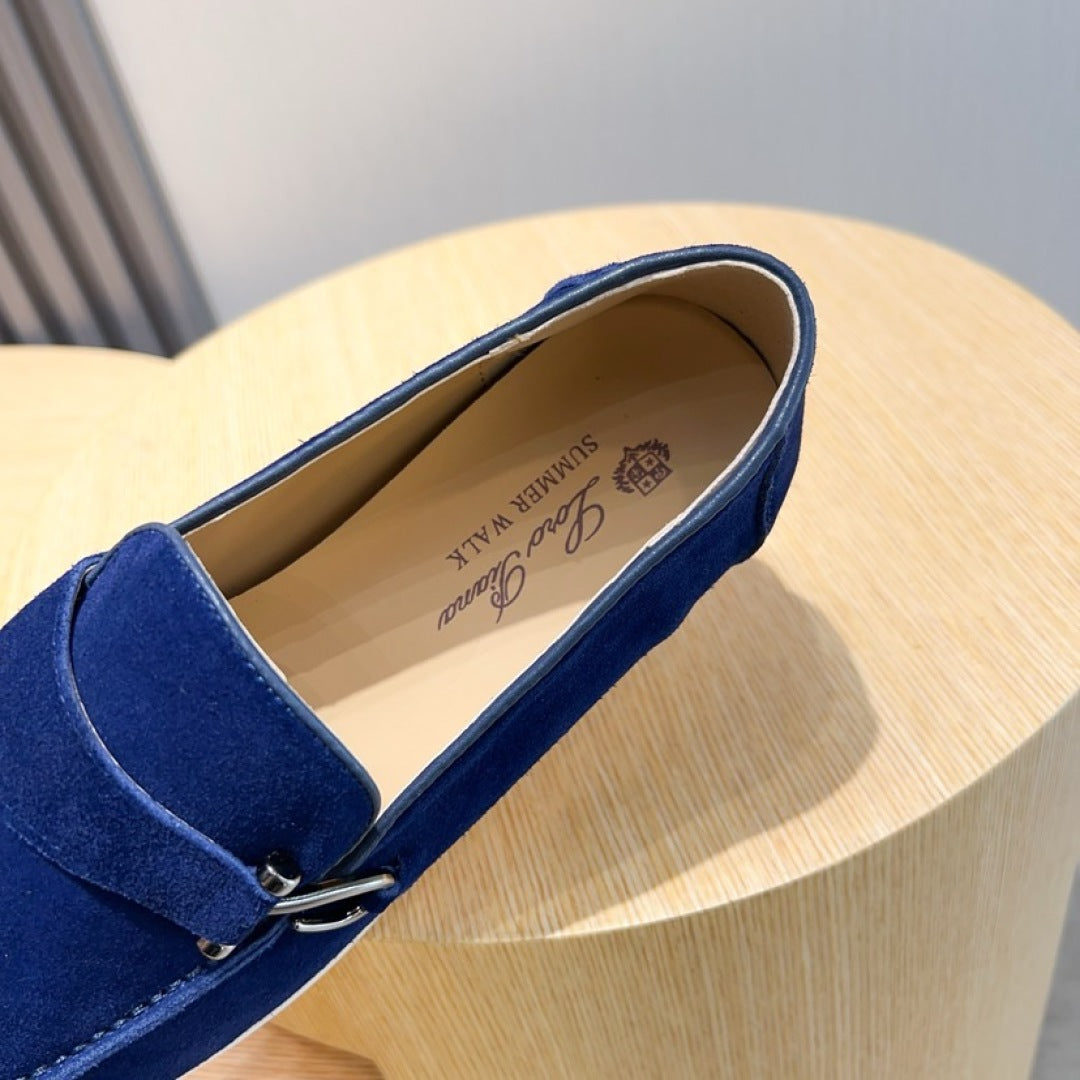 Loro Piana Suede Moccasin Shoes