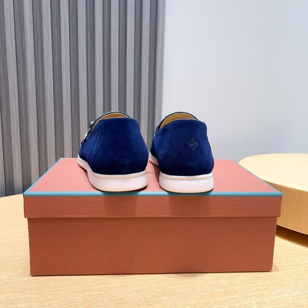 Loro Piana Suede Moccasin Shoes